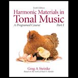 Harmonic Materials in Tonal Music A Programmed Course, Part 1   With CD