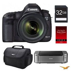 Canon 5D Mark III DSLR Camera 24 70mm Lens 32GB, Printer Bundle