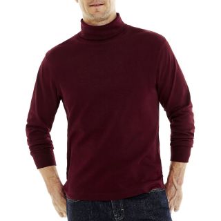 St. Johns Bay Turtleneck Shirt, Autumn Burgandy, Mens