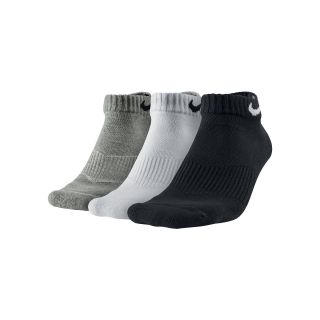 Nike 3 pk. Low Cut Socks, Black/White/Gray, Mens
