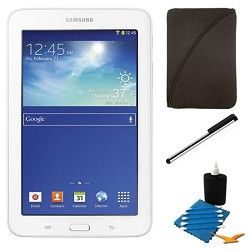 Samsung Galaxy Tab 3 Lite 7.0 White 8GB Tablet and Case Bundle