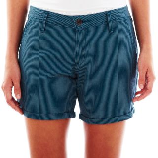 Levis Patch Pocket Shorts, Teal Railroad Over, Womens