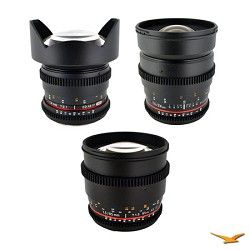 Rokinon Sony E Mount 3 Cine Lens Kit (14mm T3.1, 24mm T1.5, 85 mm T1.5)