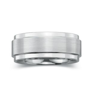 Mens 8mm Comfort Fit Ring in Tungsten