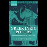Greek Lyric Poetry