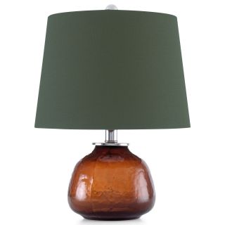 Small Glass Table Lamp, Brown