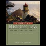 Andersons Business Law and the Legal Environment, Standard Volume