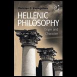 Hellenic Philosophy  Origin and Character