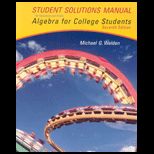 Algebra for College Students (Student Solutions Manual)