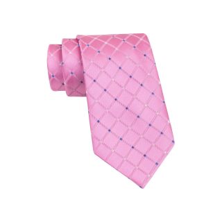 Stafford Starke Grid Silk Tie, Pink, Mens