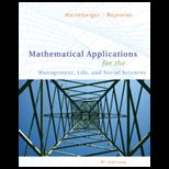 Mathematics Application for Management , Life, and Soc. Science