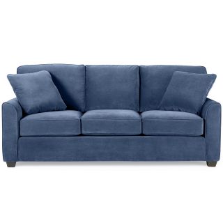 Possibilities Sharkfin Arm 84 Queen Sleeper Sofa, Sapphire (Blue)