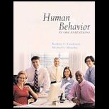 Human Behavior in Organizations  Updated
