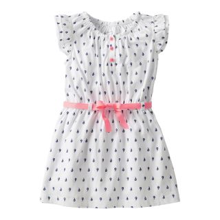 Carters Carter s Flutter Sleeve Sailboat Print Dress   Girls 2t 4t, White,