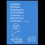 Applied Multiple Regression   Correlation Analysis for the Behavioral Sciences   With CD