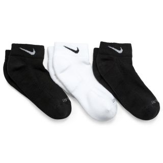 Nike Dri FIT 3 pk. Low Cut Socks, Blk/wht/blk, Womens