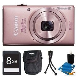 Canon Powershot ELPH 115 IS Pink Digital Camera 8GB Bundle