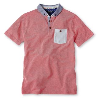 TED BAKER Baker by Short Sleeve Piqué Polo Shirt   Boys 6 14, Red, Boys