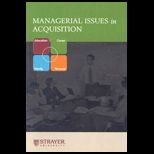 Managerial Issues in Acquis. (Custom)
