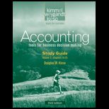 Accounting Tools for Business Decision Making, Volume II  Study Guide