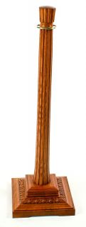 Red Oak Solid Wood Stanchion with Squared Lined Top and Dart Base
