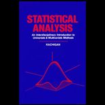 Statistical Analysis  An Interdisciplinary Introduction to Univariate and Multivariate Methods