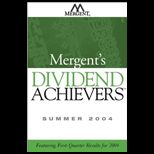 Mergents Dividend Achievers Summer 2004