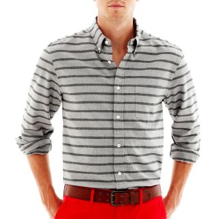 Horizontal Flannel Shirt, Grey, Mens