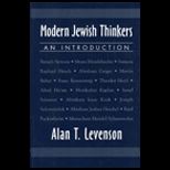 Modern Jewish Thinkers  Introduction