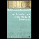 Intro. to the Study of Luke Acts