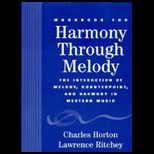 Harmony Through Melody Workbook