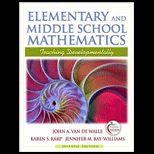 Elementary and Middle School Mathematics Teaching Developmentally   With Access
