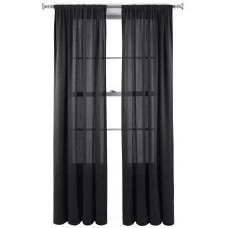 ROYAL VELVET Ally Rod Pocket Curtain Panel, Black