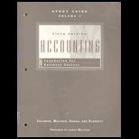 Accounting, Volume 1   Study Guide with 3.5 disk