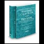 Wisconsin Court Rules and Procedure Volume 1 and 2