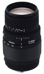 Sigma 70 300mm f/4 5.6 SLD DG Macro Lens with built in motor for Nikon Digital S