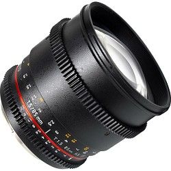 Samyang SYCV85M MFT 85mm T1.5 Cine Aspherical Fixed Lens for Olympus / Panasonic