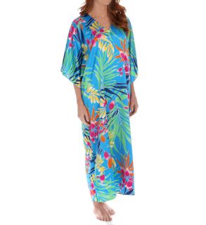 N by Natori Sleepwear WC0012 Tropical Long Caftan
