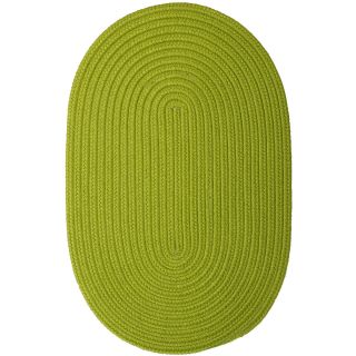 Nantucket Reversible Braided Indoor/Outdoor Oval Rugs, Lime