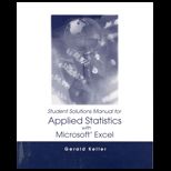Applied Statistics With Microsoft Excel / Solution Manual
