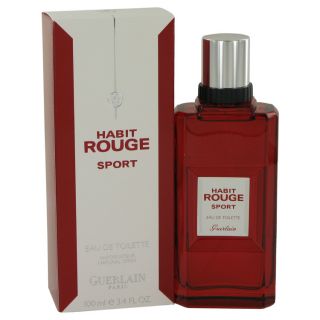 Habit Rouge Sport for Men by Guerlain EDT Spray 3.4 oz