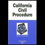 California Civil Procedure in Nutshell
