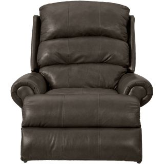 Norman Leather Recliner, Aspen Shale