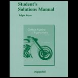 College Algebra and Trigonometry   Student Solution Manual