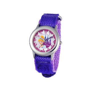Disney Time Teacher Cinderella Purple Fast Strap Watch, Girls