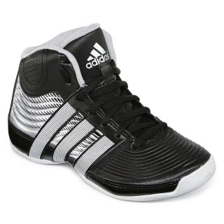 Adidas Commander Boys Basketball Shoes, Black/White/Silver, Boys