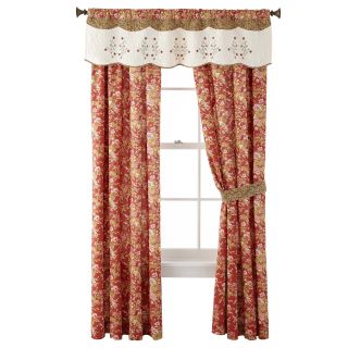 Home Expressions Claudia Curtain Panel Pair, Red