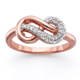Infinite Promise 1/10 CT. T.W. Diamond 14K Rose Gold Over Silver Infinity Ring,