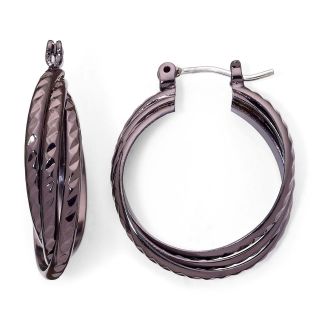 MONET JEWELRY Monet Bronze Tone Triple Hoop Earrings, Brown