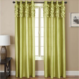 Lazio Faux Silk Grommet Top Curtain Panel, Lime